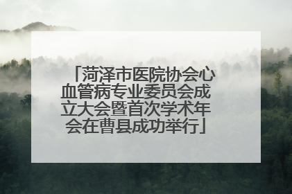 菏泽市医院协会心血管病专业委员会成立大会暨首次学术年会在曹县成功举行
