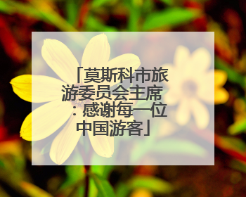 莫斯科市旅游委员会主席：感谢每一位中国游客