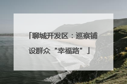 聊城开发区：巡察铺设群众“幸福路”