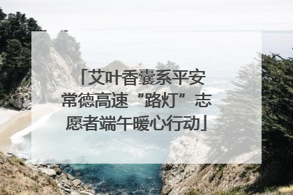 艾叶香囊系平安 常德高速“路灯”志愿者端午暖心行动