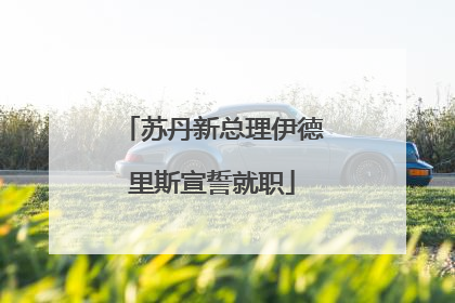 苏丹新总理伊德里斯宣誓就职