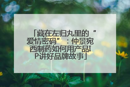 藏在左归丸里的“爱情密码”：仲景宛西制药如何用产品IP讲好品牌故事