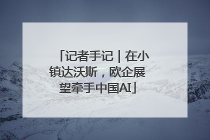 记者手记｜在小镇达沃斯，欧企展望牵手中国AI