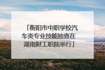 衡阳市中职学校汽车类专业技能抽查在湖南财工职院举行