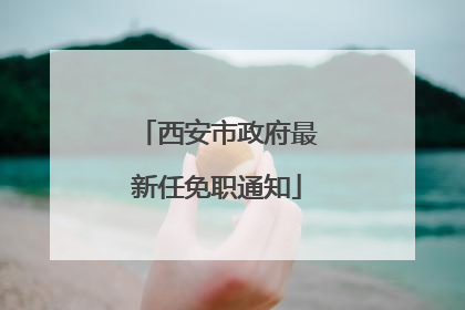 西安市政府最新任免职通知