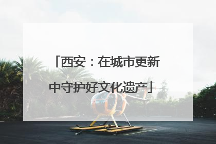 西安：在城市更新中守护好文化遗产