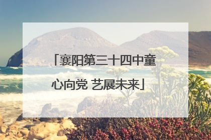 襄阳第三十四中童心向党 艺展未来