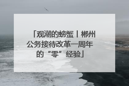 观潮的螃蟹丨郴州公务接待改革一周年的“零”经验