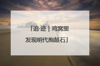 追·迹｜鸡窝里发现明代抱鼓石