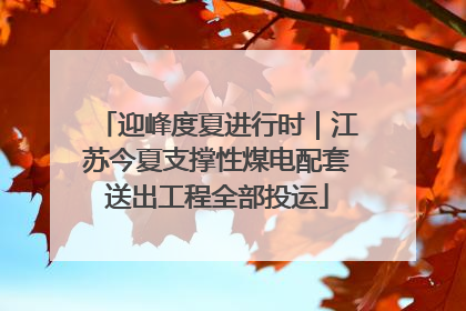 迎峰度夏进行时｜江苏今夏支撑性煤电配套送出工程全部投运