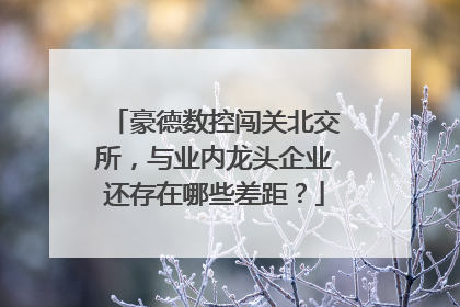 豪德数控闯关北交所，与业内龙头企业还存在哪些差距？