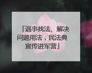 遇事找法、解决问题用法，民法典宣传进军营