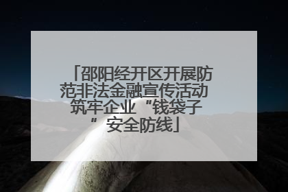邵阳经开区开展防范非法金融宣传活动 筑牢企业“钱袋子”安全防线