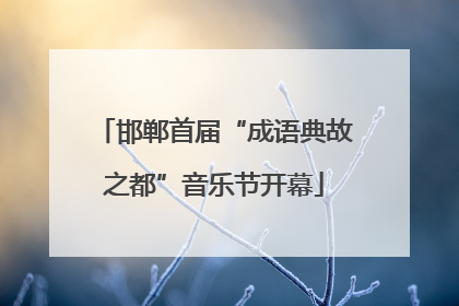 邯郸首届“成语典故之都”音乐节开幕