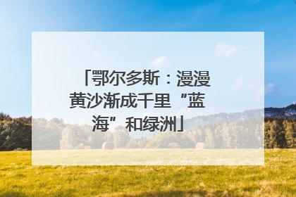 鄂尔多斯：漫漫黄沙渐成千里“蓝海”和绿洲