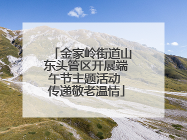 金家岭街道山东头管区开展端午节主题活动 传递敬老温情
