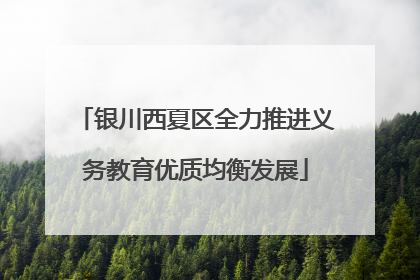 银川西夏区全力推进义务教育优质均衡发展