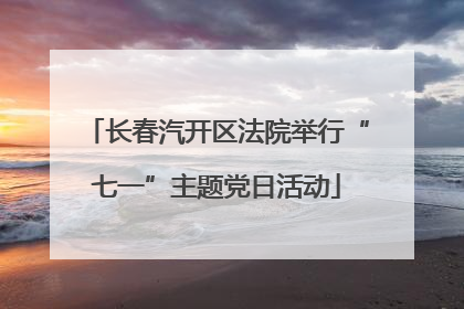 长春汽开区法院举行“七一”主题党日活动