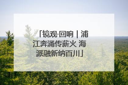 镜观·回响｜浦江奔涌传薪火 海派融新纳百川
