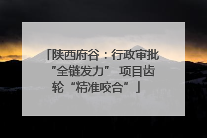 陕西府谷：行政审批“全链发力” 项目齿轮“精准咬合”