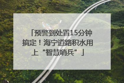 预警到处置15分钟搞定！海宁道路积水用上“智慧哨兵”