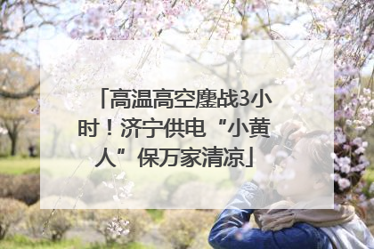 高温高空鏖战3小时！济宁供电“小黄人”保万家清凉