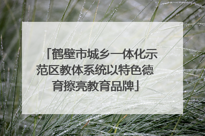 鹤壁市城乡一体化示范区教体系统以特色德育擦亮教育品牌