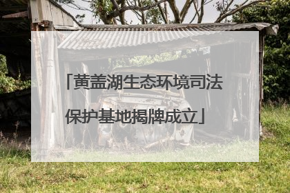 黄盖湖生态环境司法保护基地揭牌成立