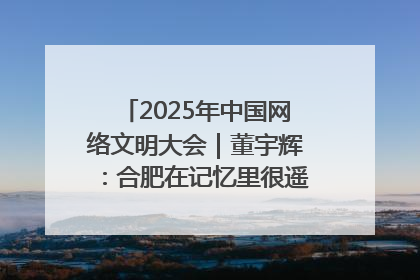 2025年中国网络文明大会｜董宇辉：合肥在记忆里很遥远也很亲切