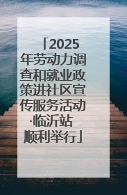 2025年劳动力调查和就业政策进社区宣传服务活动·临沂站 顺利举行