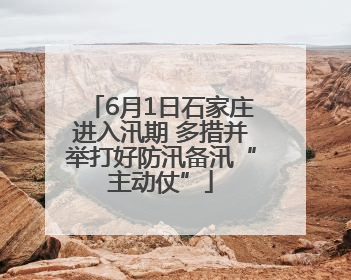 6月1日石家庄进入汛期 多措并举打好防汛备汛“主动仗”
