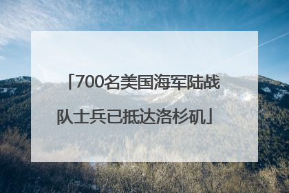 700名美国海军陆战队士兵已抵达洛杉矶
